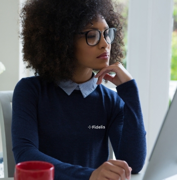 Business woman working at her computer