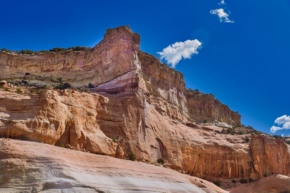 New Mexico - orange sandstone cliffs or bluffs